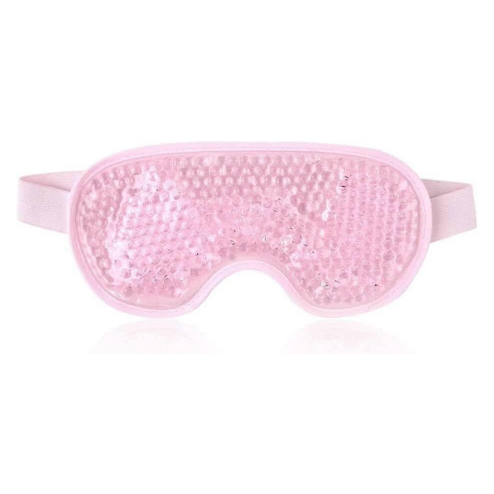 (As show, One size) Cold Eye Mask Gel Eye Mask Puffy, Dark Circles, Migraine Reusable Eye Ice Pack for Hot Cold Therapy (Pink)