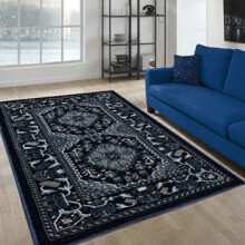 (Navy, 280 x 380 cm) Bedroom Living Room Traditional Rugs Runner Carpet