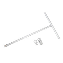 3/8in Drive T Handle Wrench with 1/4in 1/2in Adaptors Effort Saving Chrome Vanadium Steel T Handle Socket Holder