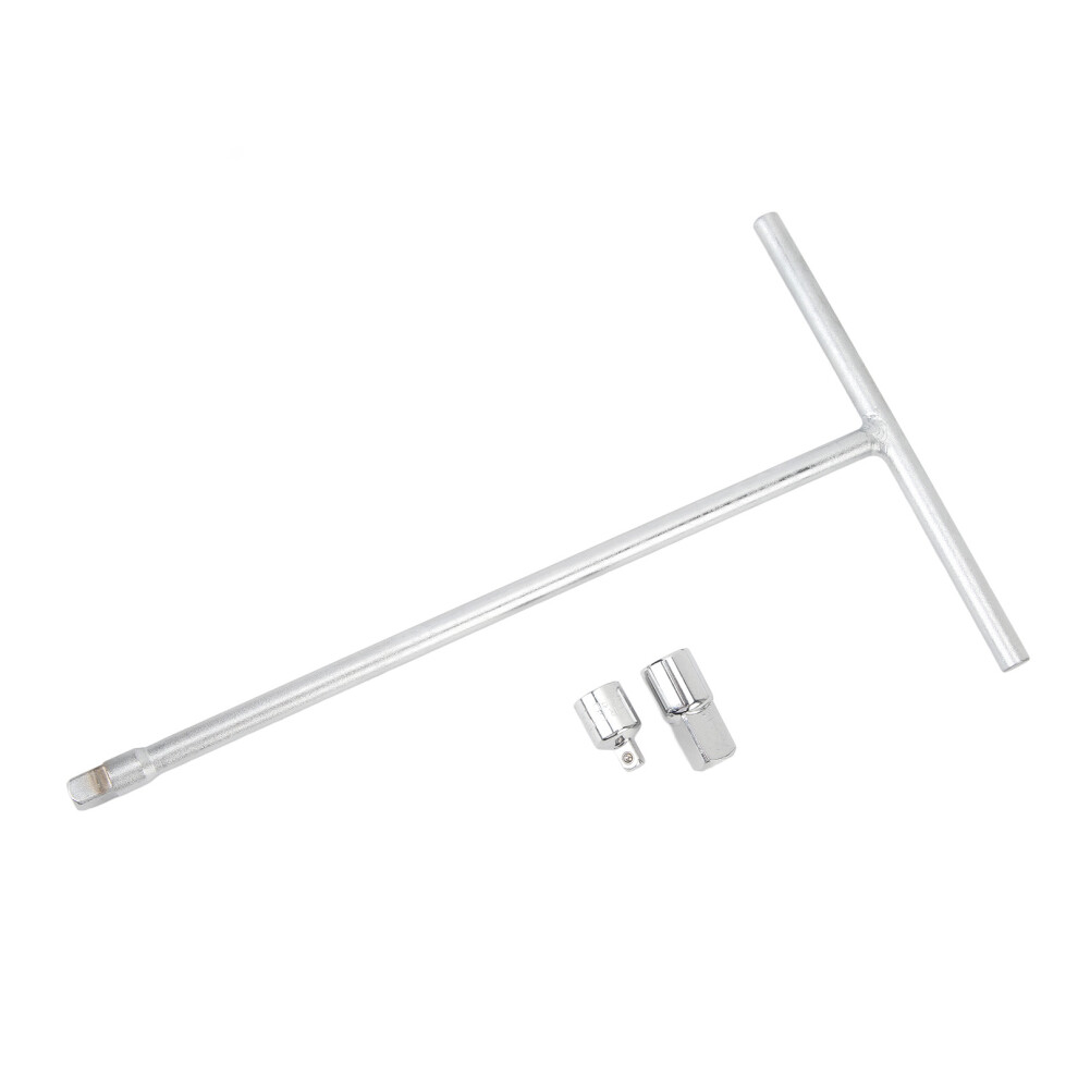 3/8In Drive T Handle Wrench With 1/4In 1/2In Adaptors Effort Saving Chrome Vanadium Steel T Handle Socket Holder 4291314604404