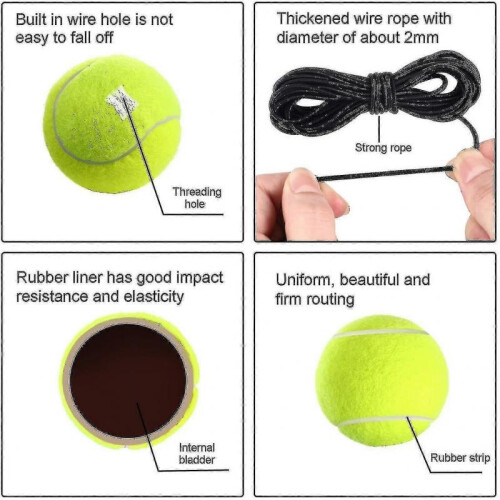 4pcs Self Practice Tennis Trainer Balls Tool with String - PW 1