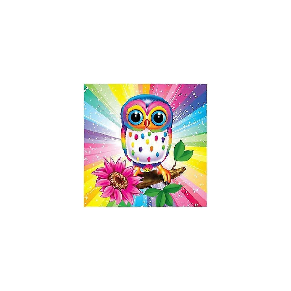 (As show, One size) 5D Diamond Painting  Kits for Adults Full Drill,DIY Paint with Diamond Embroidery Art Craft Mosaic Making for Home Wall Decor,Cute Owl(12x12 Inches)