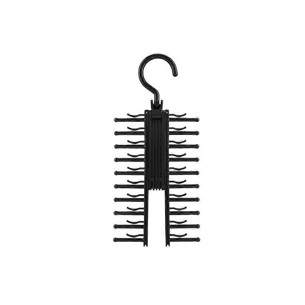 (As show, One size) Tie Rack, Adjustable Cross X Tie Rack 20 Ties Belt Scarves Hook Hanger Organizer with Non-Slip Clips for Tie, Belt, Scarf