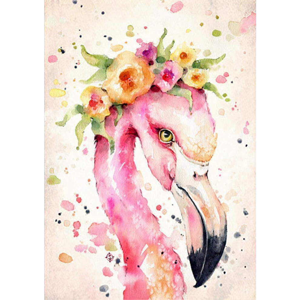 (As show, One size) 5D DIY Diamond Painting Full Drill Diamond Diamond Embroidery Flamingo Painting by Numbers Cross Stitch for Adults Mosaic Family Ornaments Home Home D