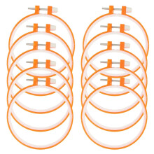(16.5CM, One size) 10 Pcs Embroidery Hoop Crosses Stitching Hoop Embroidery Frame Adjustable Embroidery Hoop for Sewing Needlework