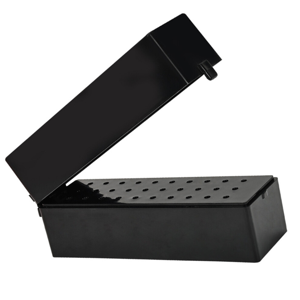 Black 30 Hole Nail Drill Bits Holder Dustproof Manicure Accessories Nail Drill Bits Displayer