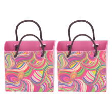 2pcs 1:12 Dollhouse Paper Bags Simulation Innovative Dollhouse Paper Shopping Bags for Dollhouse Collection L