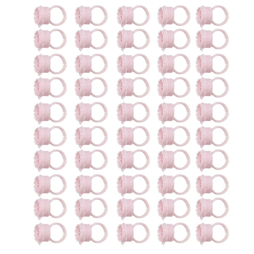 50pcs Ink Ring Cups Disposable Adjustable Lash Glue Holder Rings for Eyelash Extension