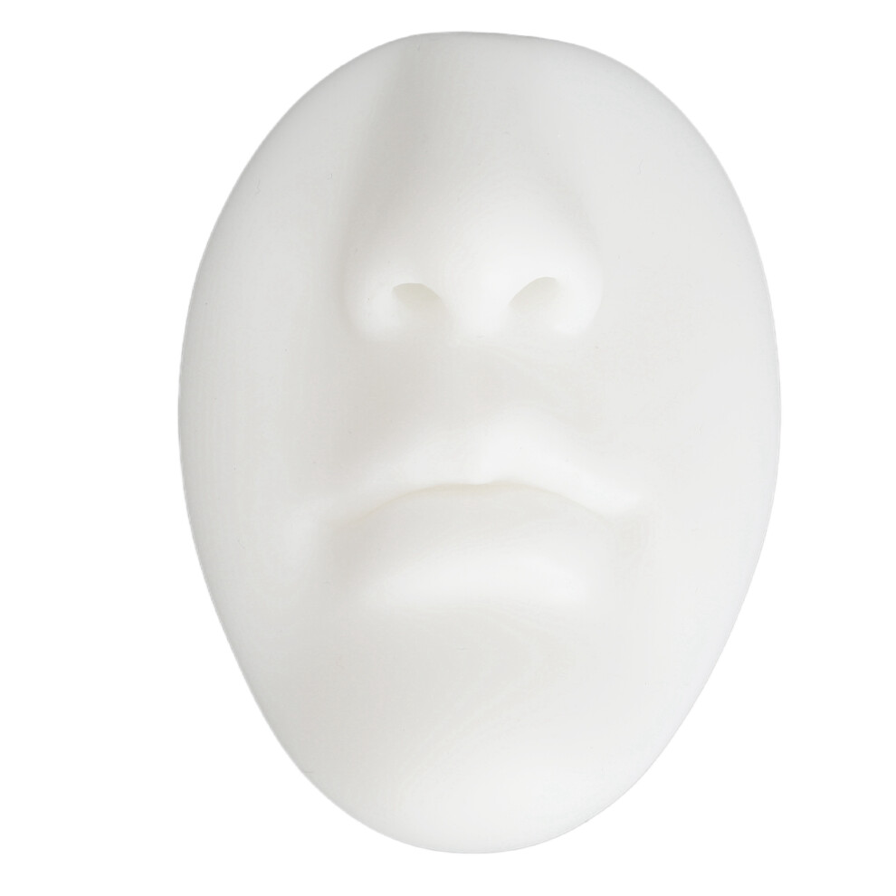 White Silicone Mouth Nose Model 3D Realistic Reusable Display Nose Piercing Practice Model