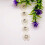 Bead Chain String Half Side Flatback DIY Imitation Pearl String with Rhinestone for Crafts Needlework 5