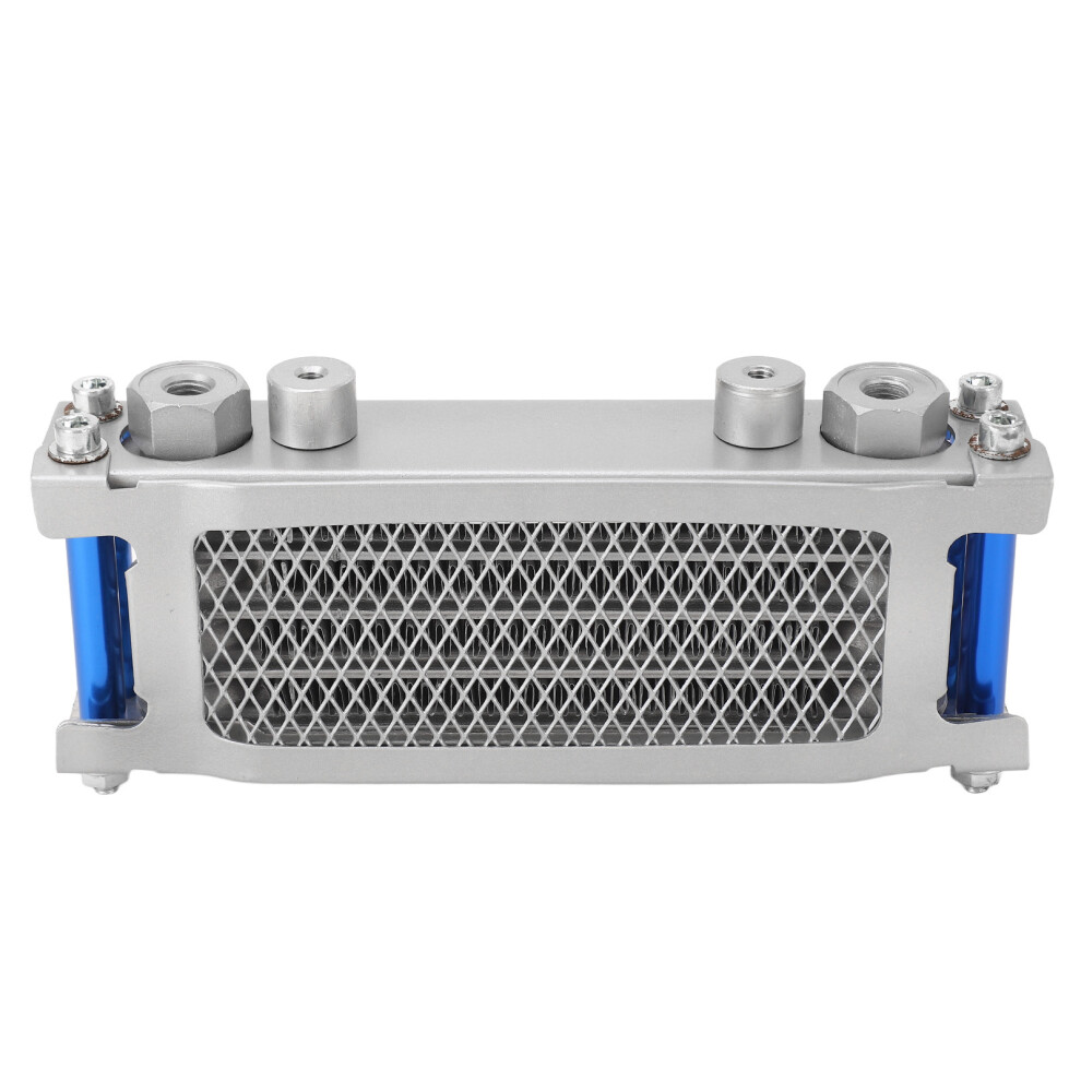 Motorcycle Oil Cooler Kit Aluminum 4 Rows High Efficiency Replacement For Monkey 50Cc To 110Cc Moto Oil Cooler Blue 4951314617797