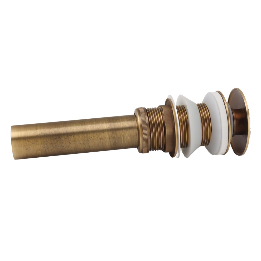 Brass Pop Up Drain Stopper Easy To Install Universal Vanity Pop Up Drain Stopper For Vessel Sink Lavatory Vanity Without Overflow 4341314618601