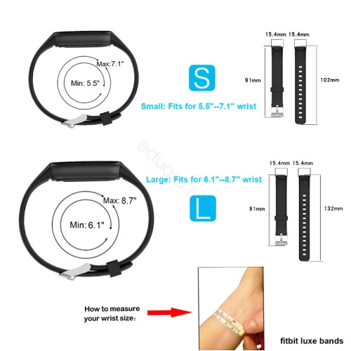 (Gray, S) Silicone Replacement Band For Fitbit Luxe Watch Strap Bracelet Hot 2