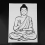 Wall Sticker Meditating Buddha Decal Removable Art Mural Home Decor 6