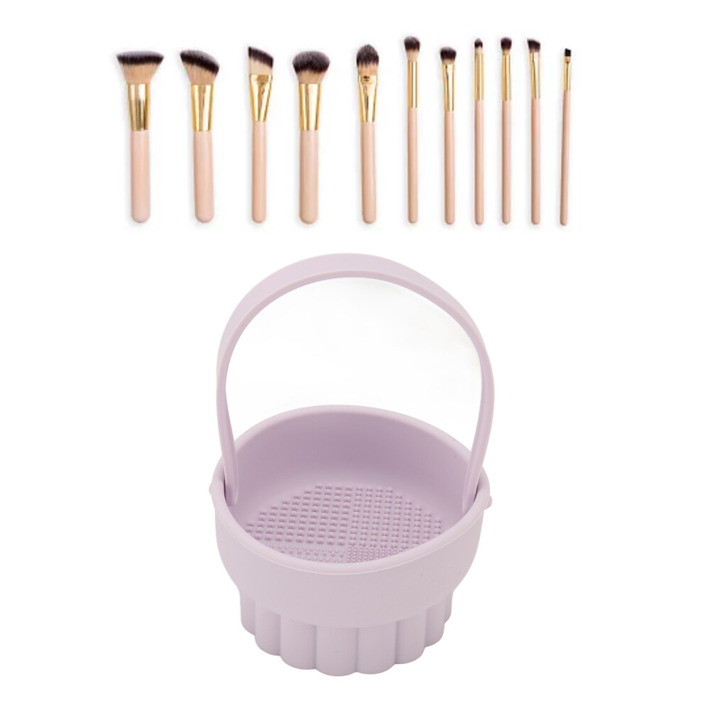 Silicone Makeup Brush Cleaner Quick Drying Multifunctional Cosmetic Sponge Brush Bristle Cleaning Bowl