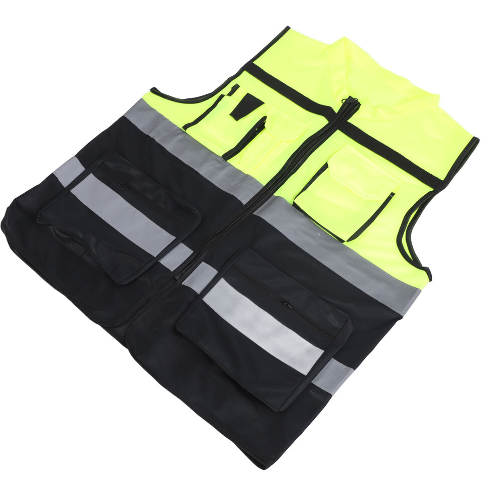 Dual Color Reflective Vest Class 2 High Visibility Working Vest For Night Working Traffic Guidance Construction Xl 8761314622426