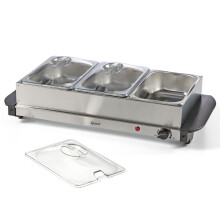 Quest 16520 Compact Buffet Server and Warming Tray / 3 x 1.2L Trays, 200W