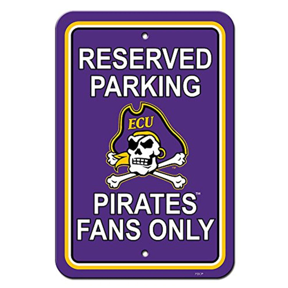 Ncaa East Carolina Pirates Parkplatzschild Aus Kunststoff, 30,5 X 45,7 Cm, Teamfarbe-image