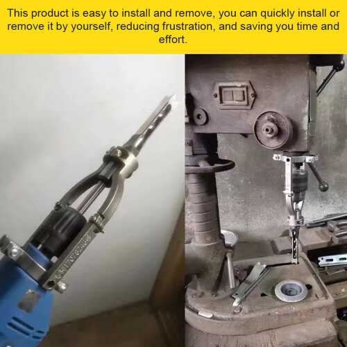 Square Mortise Chisel Tool Holes Drilling Fixed Bracket Hand Drill Table Drill Dual-use Bracket Woodworking Tenoning Tool 1