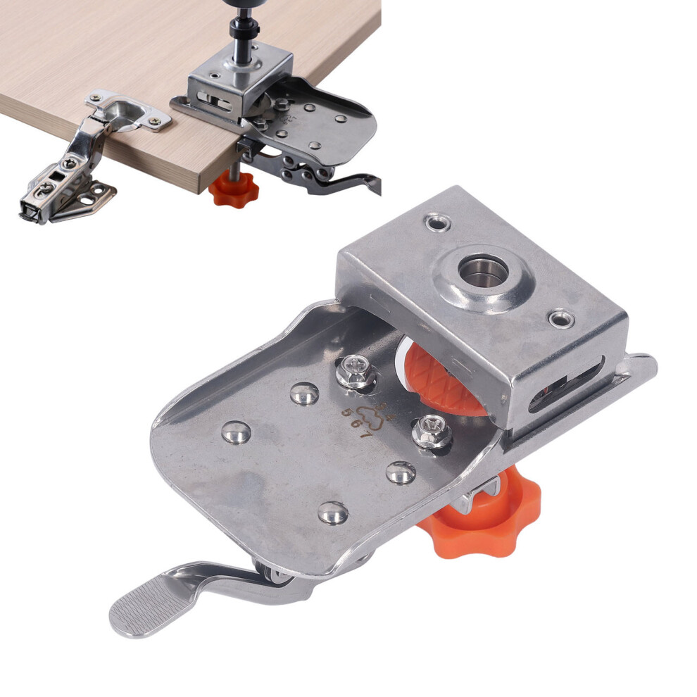 Hinge Hole Drilling Jig 3 To 7Mm Edge Distance Adjustable Quick Clamping Precise Positioning 35Mm Hinge Hole Drill Guide 4961314631938