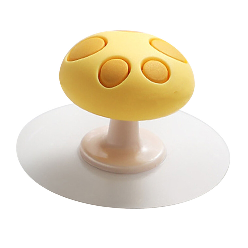 Toilet Lid Lifter Silicone Anti Slip Avoid Touching Flexible Mushroom Toilet Cover Lifting Handle For Kids Bathroom Yellow