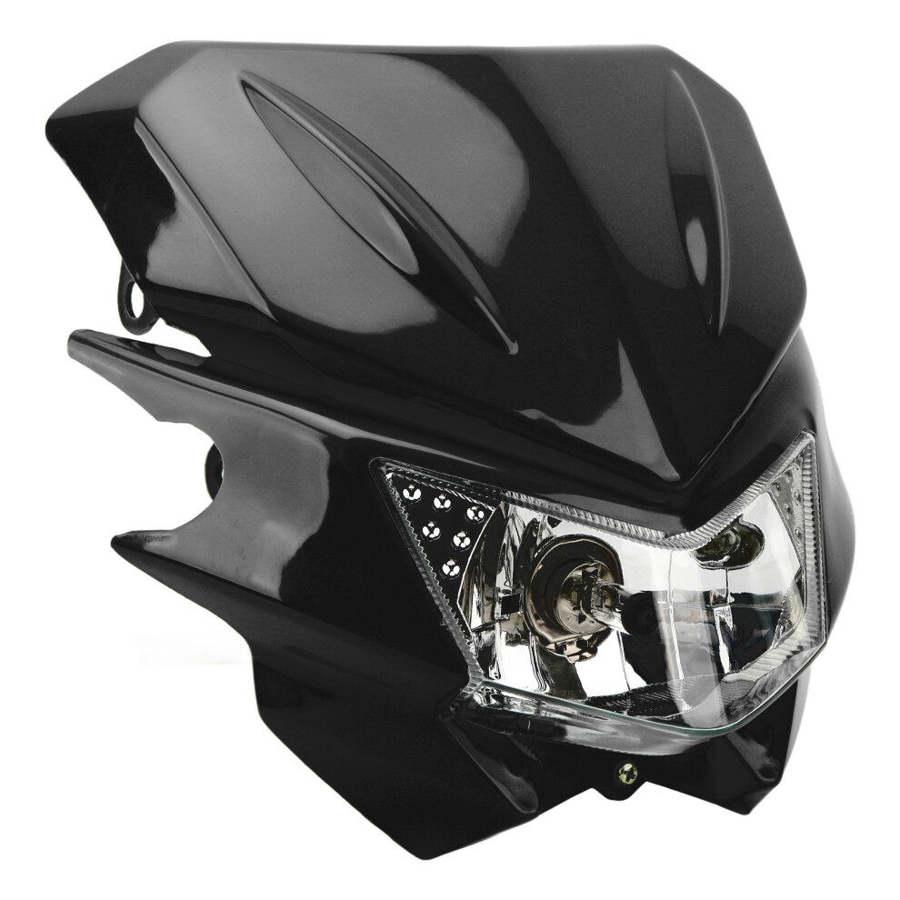Motorcycle Front Headlight H4 Interface Led Waterproof Drl Headlight For Klx 110 125 150 230 250 300 450R Crf Wrf Dc12v Black 7891314639030