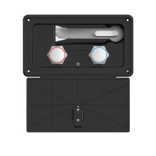 ITC Fontana RV eller btens exterir duschbox kit kran med duschhuvud (svart med sprrdrr) (x002cnbu3f)