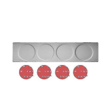 (Rack for 4 pcs) Magnetic Spice Jars With Wall Mounted Rack Stainless Steel Spice Tins Spice Seasoning Containers With Spice Label -JA
