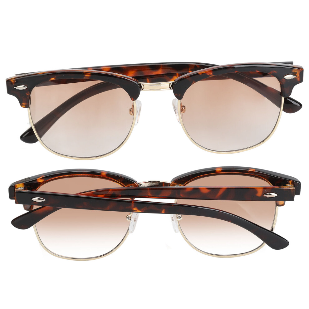 Progressive Multifocus Reading Glasses Progressive Scratch Resistant Photochromic Computer Glasses for Men Women Leopard Print Frame +200
