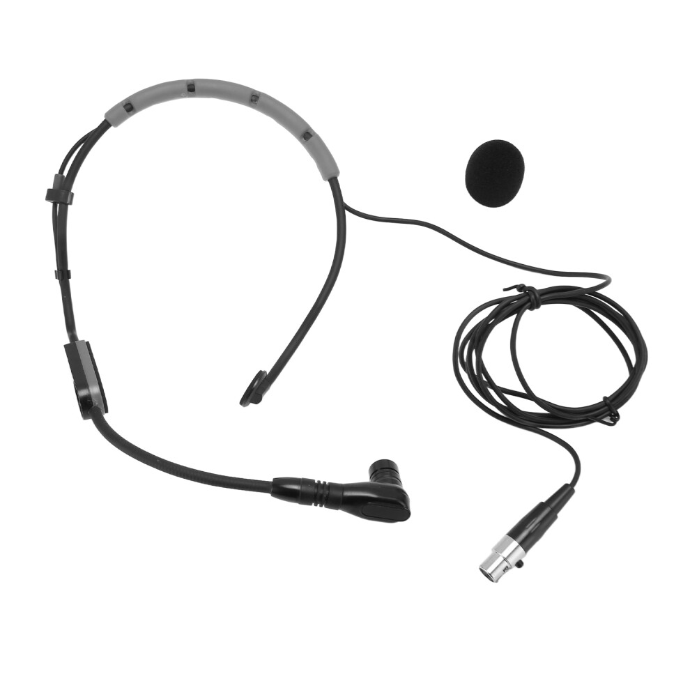 Headworn Condenser Microphone Hydrophobic Structure Fitness Headset Microphone for PGA31 SM31 SM35 Gray