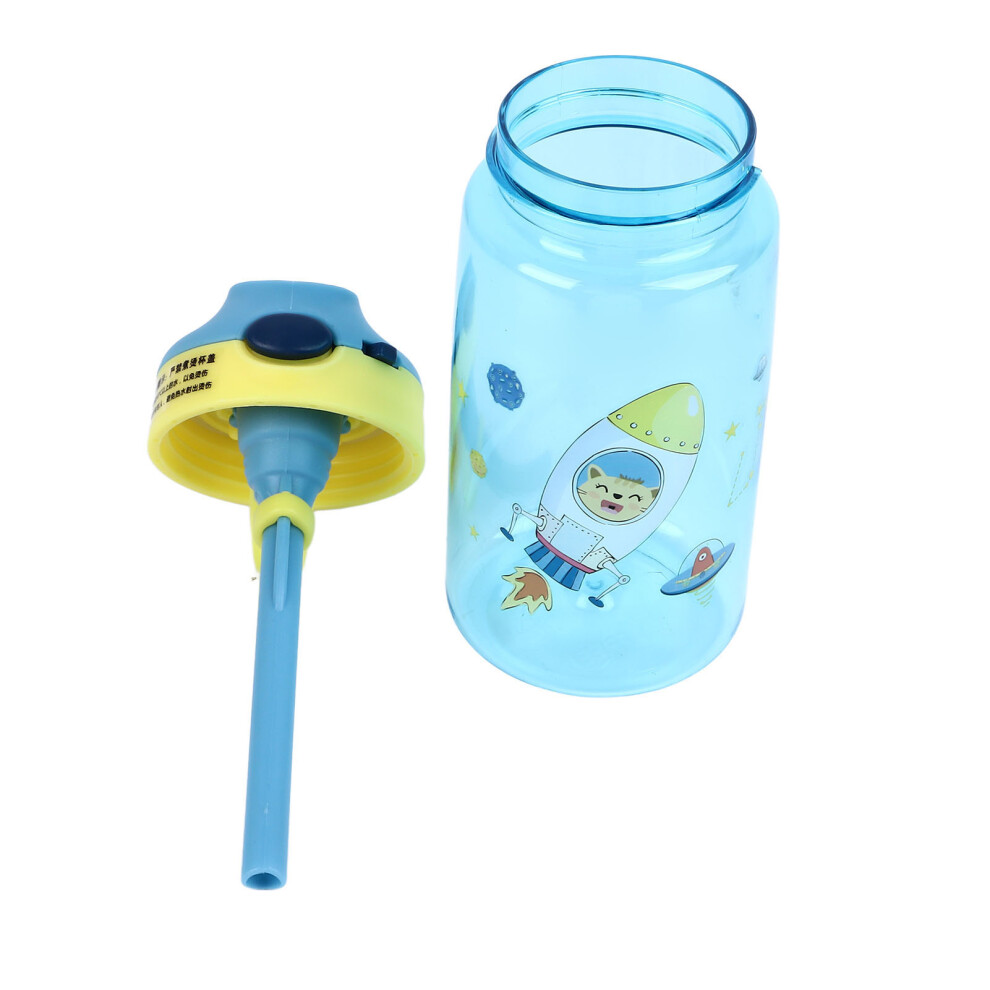 480Ml Children Leak Proof Water Cup Portable Straw Water Cup For School Traveling Light/Blue