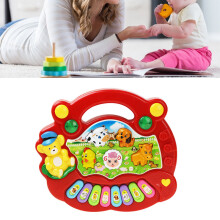 Electronic Baby Instrument Farm Animal Keyboard Toy Children Educational Musical Instrument Toys Red