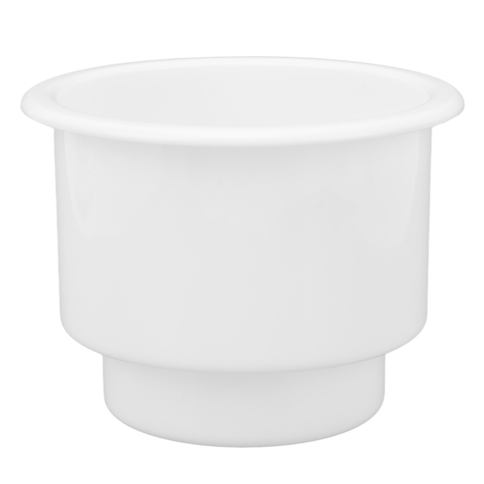 Cup Drink Holder With Drain Hole Easy To Clean Smooth Surface Recessed Drink Holder For Rv Yacht Truck White 8771314667365
