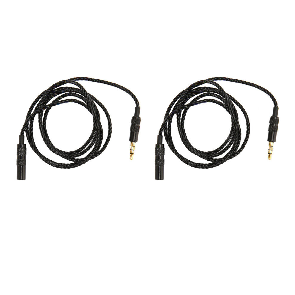 2Pcs 3.5Mm Male To 3.5Mm Female Headphone Cable 3.5Mm Aux Jack Headphone Extension Cable For Smartphone 3.3Ft Black 4161314669010