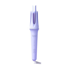 (Purple) Comfortable fully automatic curling iron, electric rotating large wave curling iron, harmless negative ion curling iron, two-way rotating curling iron