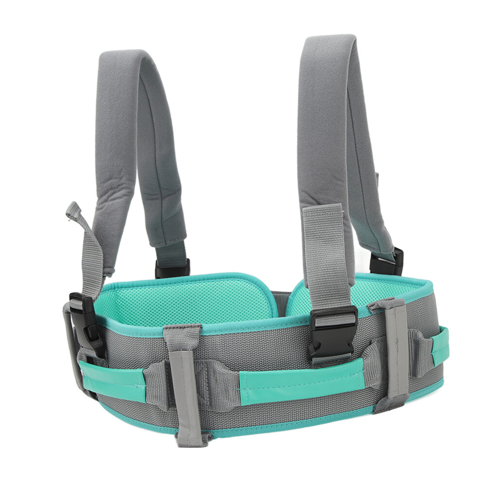 Elderly Transfer Gait Belt Buckle Closure Thickened Strap Safety Gait Walking Assist Device Green L