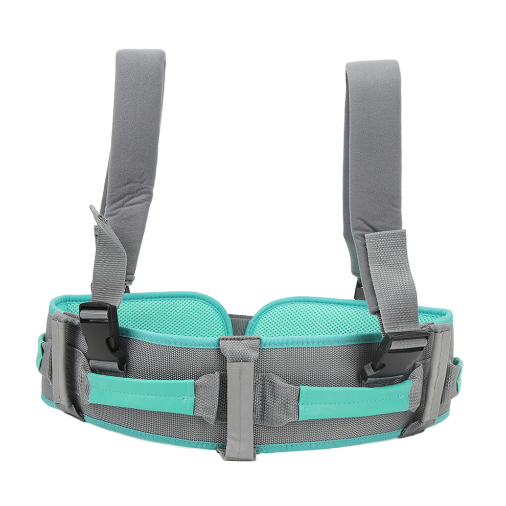 Green Elderly Transfer Gait Belt Buckle Closure Thickened Strap Safety Gait Walking Assist Device M