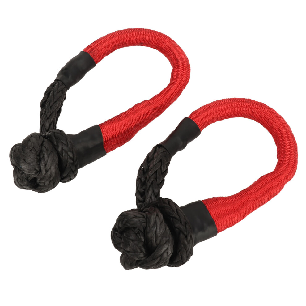 2Pcs Soft Shackle 55,000 Lbs Heavy Duty Soft Shackle Recovery Rope For Suv Atv Trunk Off Road Towing 8061314689482