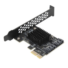PCIE to SATA3.0 Expansion Card 2 Ports 6Gbps High Speed Multi Function Support PCIE SATAIII RAID Controller Card for WIN7 8 10 11