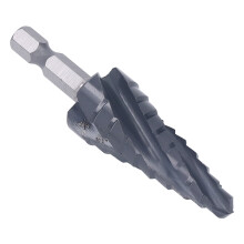 1/4in Shank Spiral Groove Step Drill Bit M35 Cobalt 4 Flute 9 Sizes Drill Bit for Wood Plastic Copper Plates