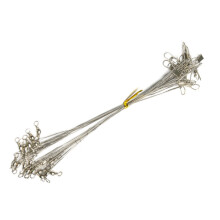 60PCS Fishing Leaders 15cm 20cm 25cm Steel Anti Bite Fish Wire Leaders Fishing Equipment Tackle Kit with Swivels Snaps for Saltwater and Fr