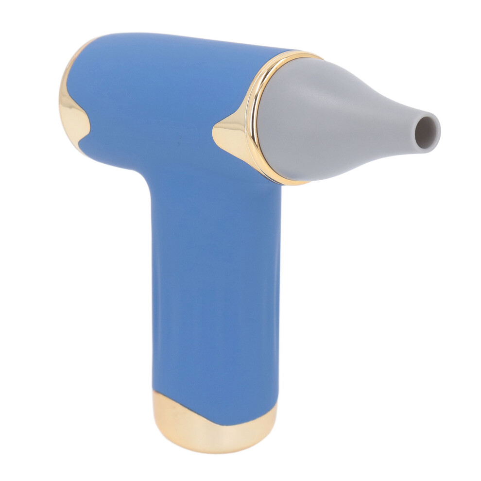 Blue 60W Electric Hair Dryer High Speed 4 Levels Wind Bladeless 1100Mah Battery Handheld Dust Blower