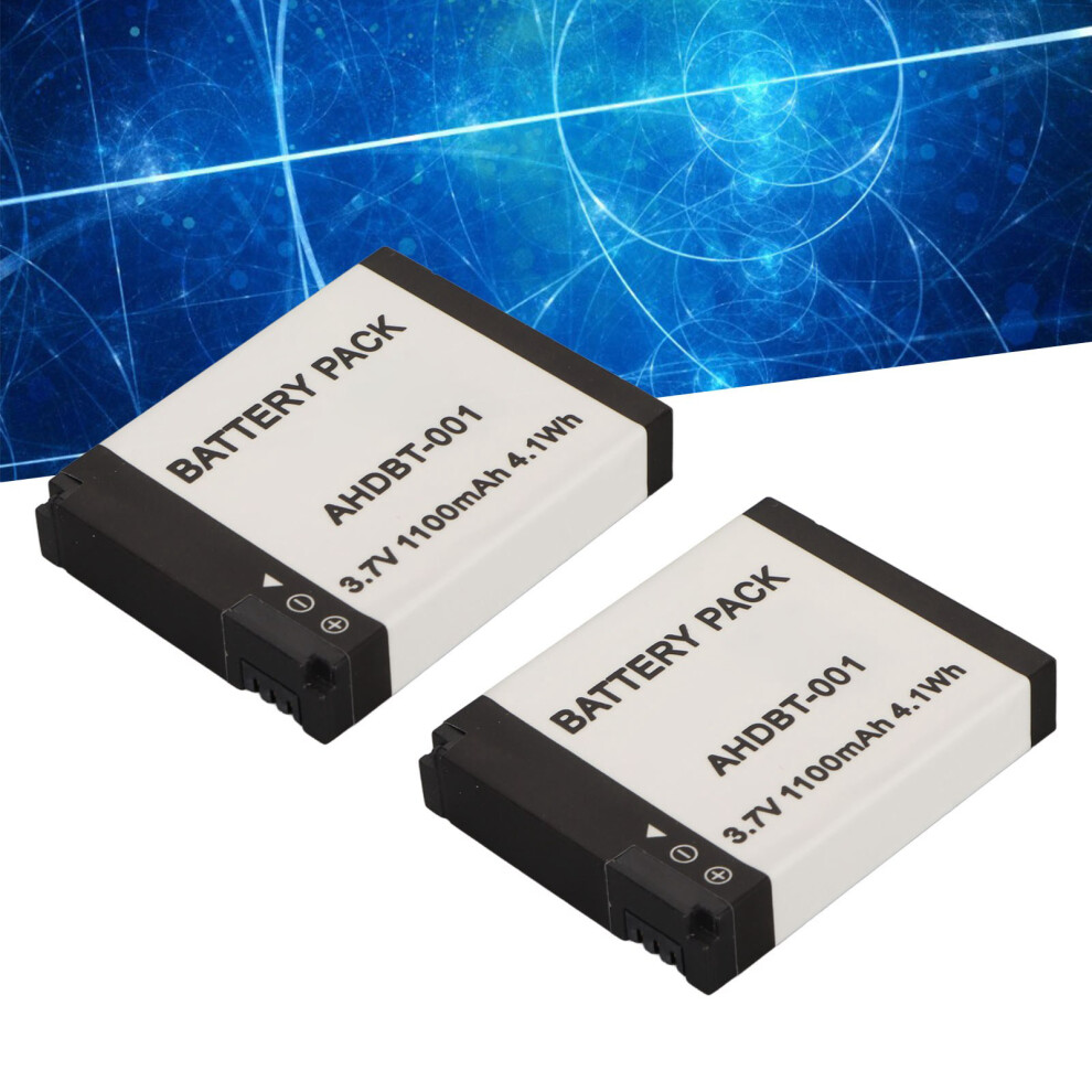 Ahdbt 001 Battery 3.7V 1100Mah Rechargeable Replacement Action Camera Lithium Ion Battery For Sports Camera 2Pcs 9471314706949