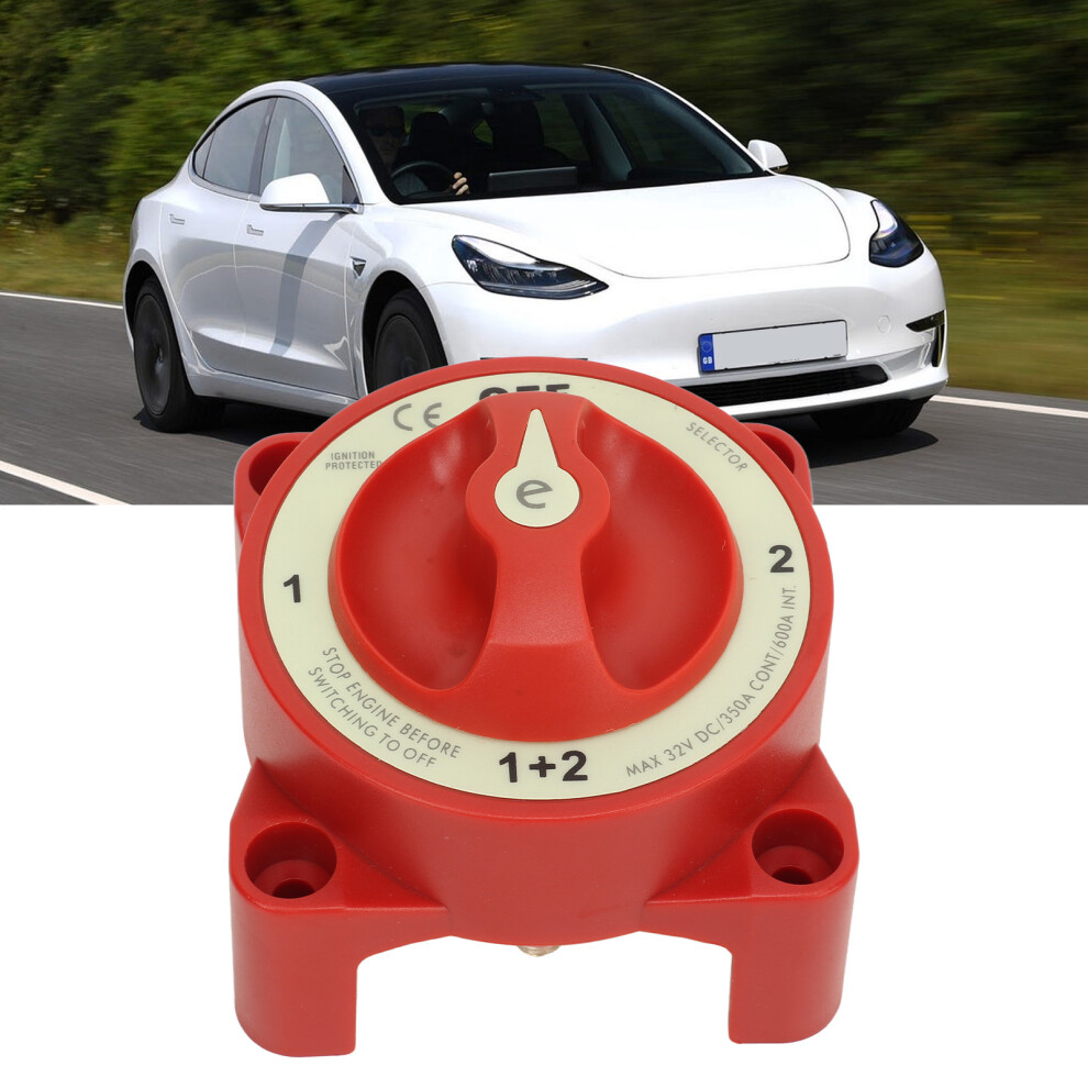 Battery Selector Switch Rotary Knob 3 Studs 350A 32V Battery Disconnect Switch For Rv Marine Automotive 9001E (4 Position) 5041314707952