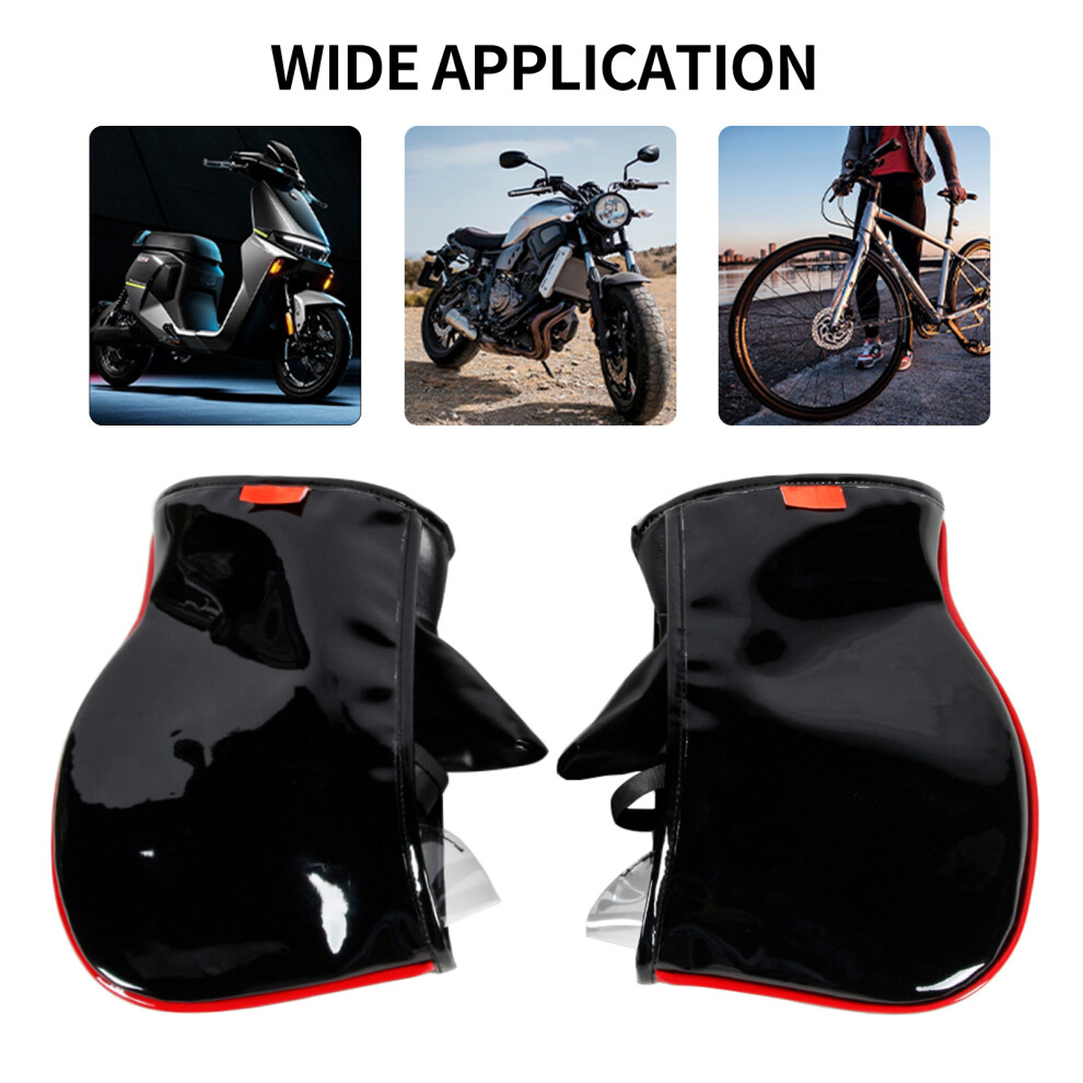 Handlebar Mittens, Winter Motorcycle Handlebar Mittens Windproof Waterproof Bicycle Handlebar Warmer Gloves For Men Women 4941314716316