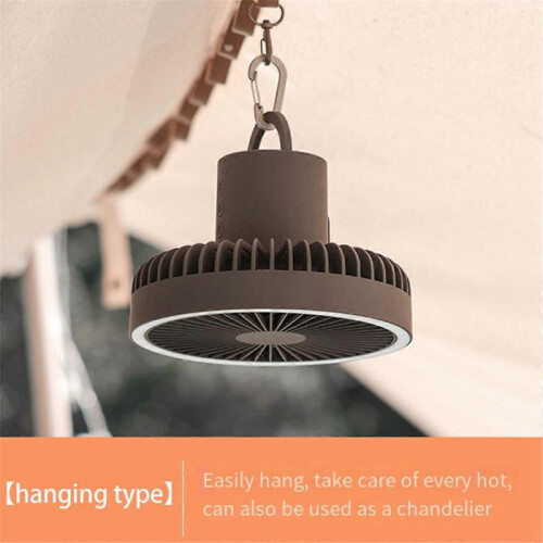 Camping Fan with Portable 3-in-1 LED Light USB Rechargeable Hanging 1