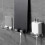 Stainless Steel Shaver Hook Stand Self Adhesive Hanger Black 3