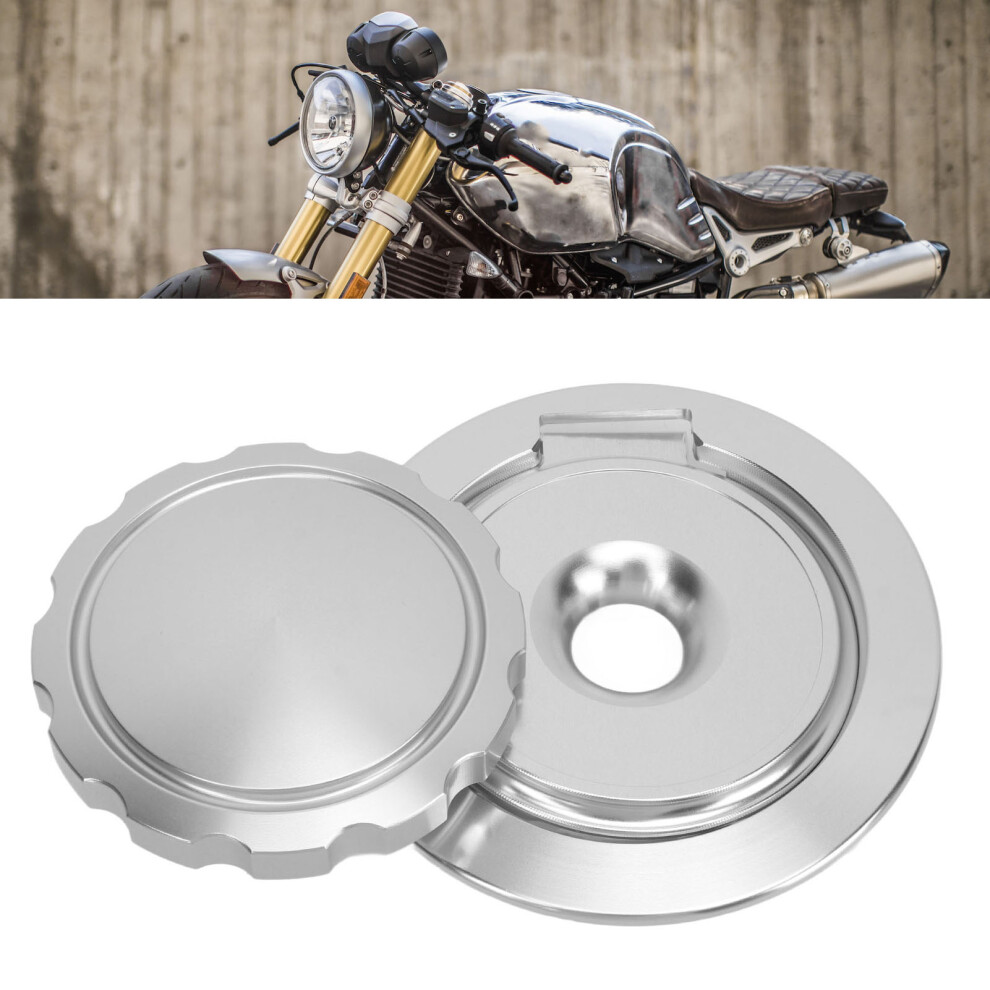 Motorcycle Fuel Tank Cap Rotate To Open Quick Disassembly Aluminum Petrol Fuel Tank Cover Cap For R Nine T Electroplated 5081314725280
