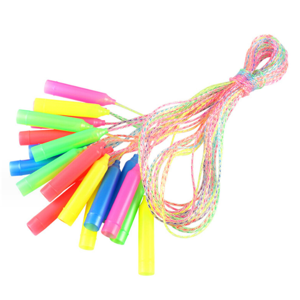Kids Jump Rope Skipping Rope Adjustable Length Knot Free Jumping Rope for Children Students Colorful