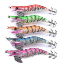 10pcs Hard Fishing Bait Luminous Squid Jig Sea Artificial Shrimp Bait Fishing Tool